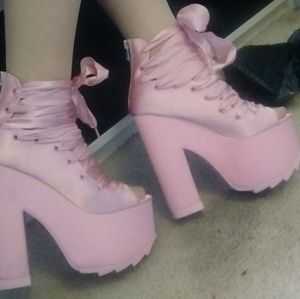 Pink ballet Bae platforms