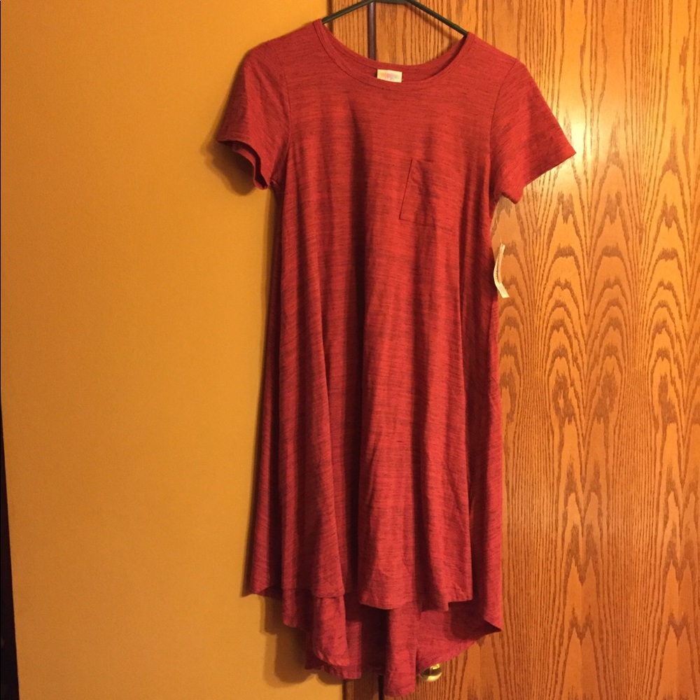 Lularoe XXS Carly - Red w/ black Micro-stripe BNWT