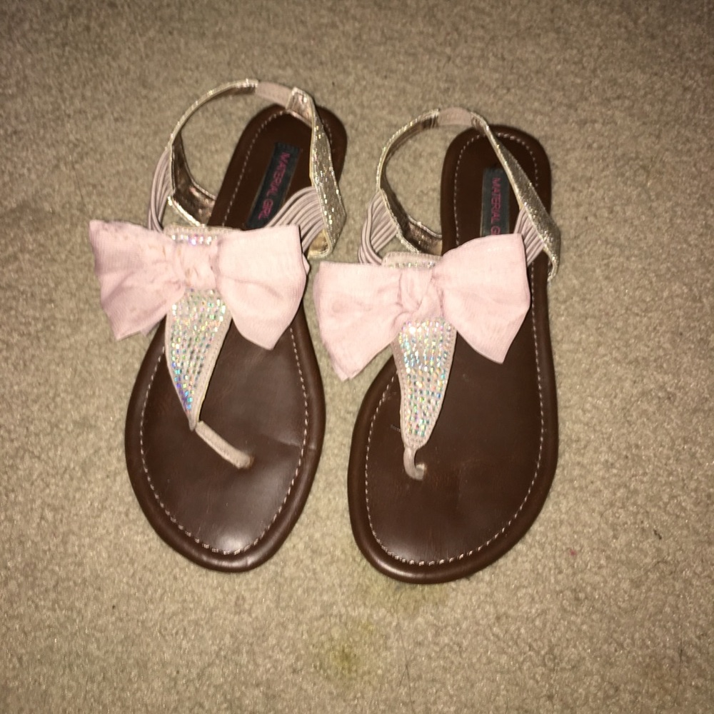 Pink Material Girl Sandals. Size 8