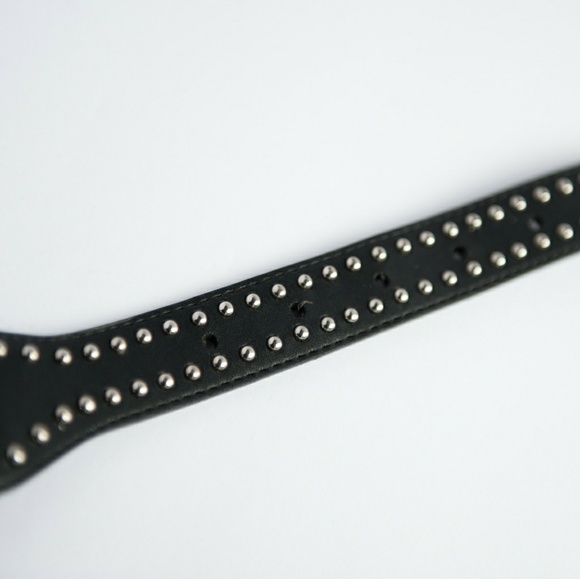 ❤️Black rock and roll belt with metal hardware❤️ main image 2