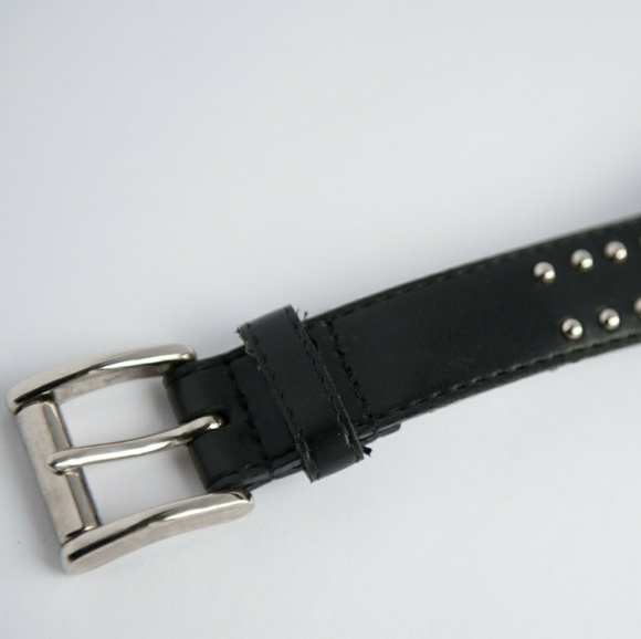 ❤️Black rock and roll belt with metal hardware❤️ main image 4