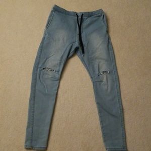 Cotton On Distressed Slouch Skinny Pant Medium Blu