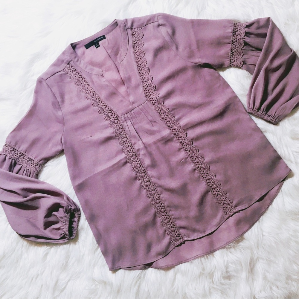 Lilac Woodstock Blouse