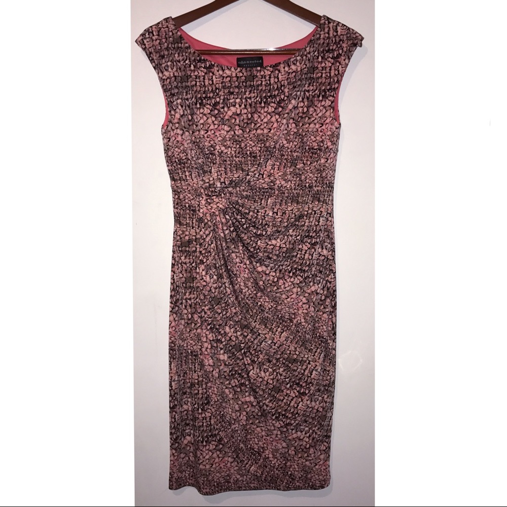 Pink Print Midi Dress
