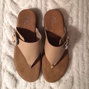 A2 by Aerosoles thong sandals with buckle