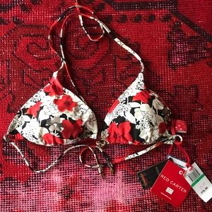 Red Carter bikini triangle top