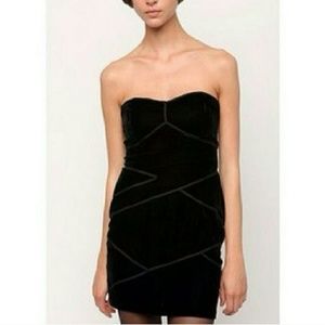 UO silence & noise black velvet dress