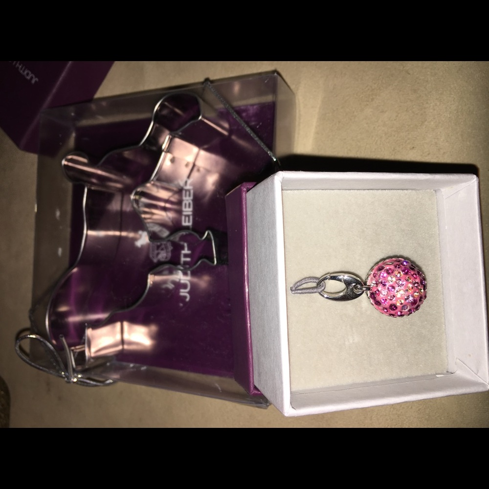 Judith Leiber Pink Cupcake Charm & Cookie Cutter