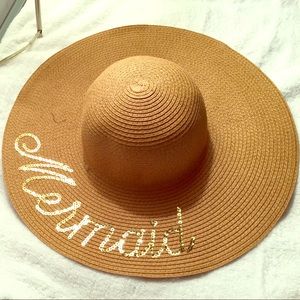 Marcus Adler "Mermaid" wide brim straw sun hat