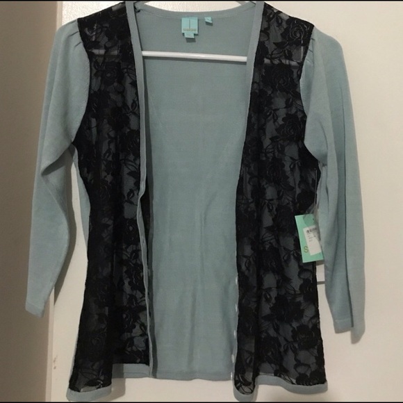 100% Silk Lace Cardigan Size S - Picture 3 of 4