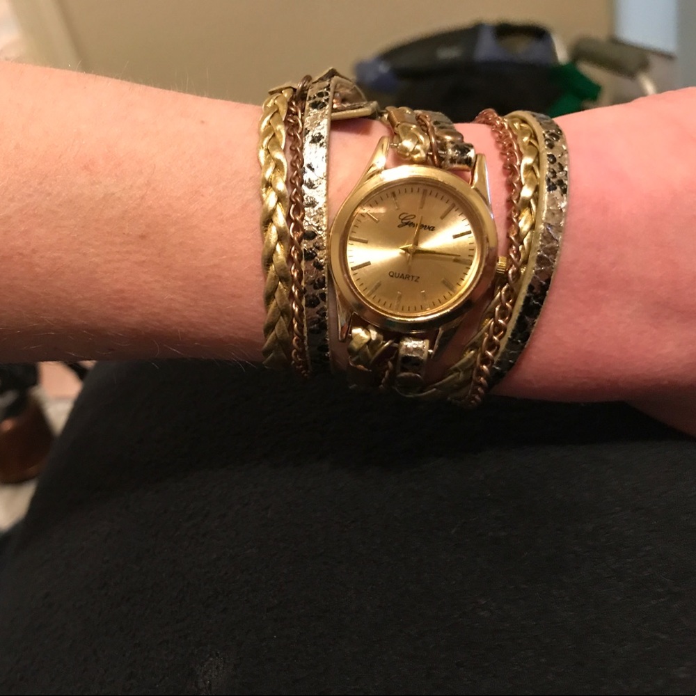Wrap around wrist watch