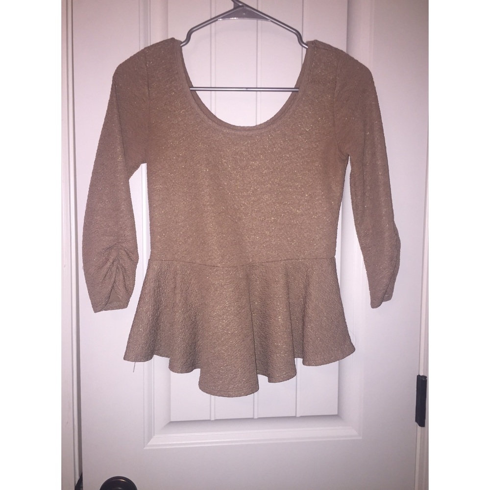 Shimmery peplum top