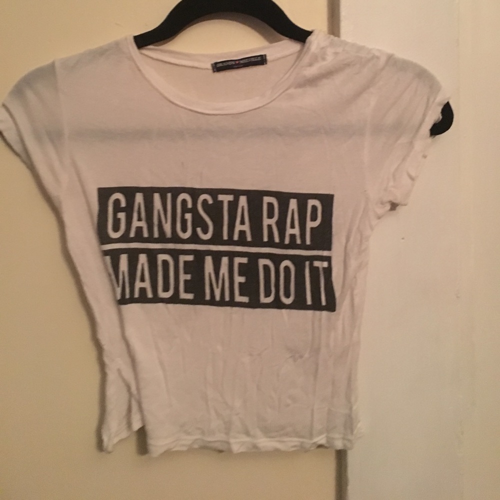 BM "gangsta rap made me do it" Crop Top Tshirt