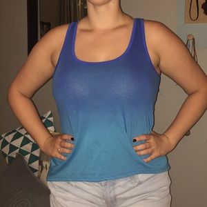 Ombré blue tank