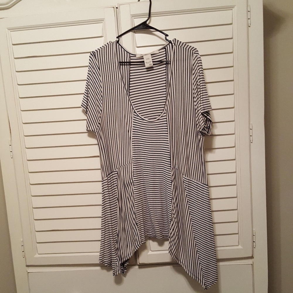 American Rag striped Sharkbite T Shirt
