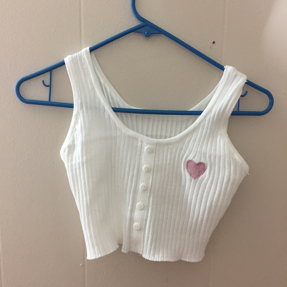 Cute Pastel Heart Cropped Top