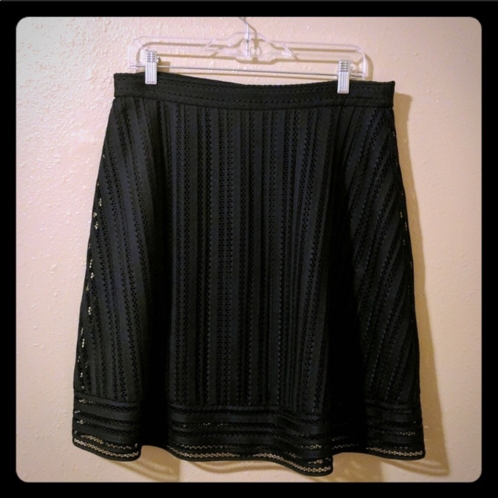 Jcrew textured lace black skirt