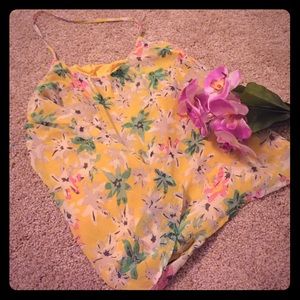 Boutique yellow halter blouse