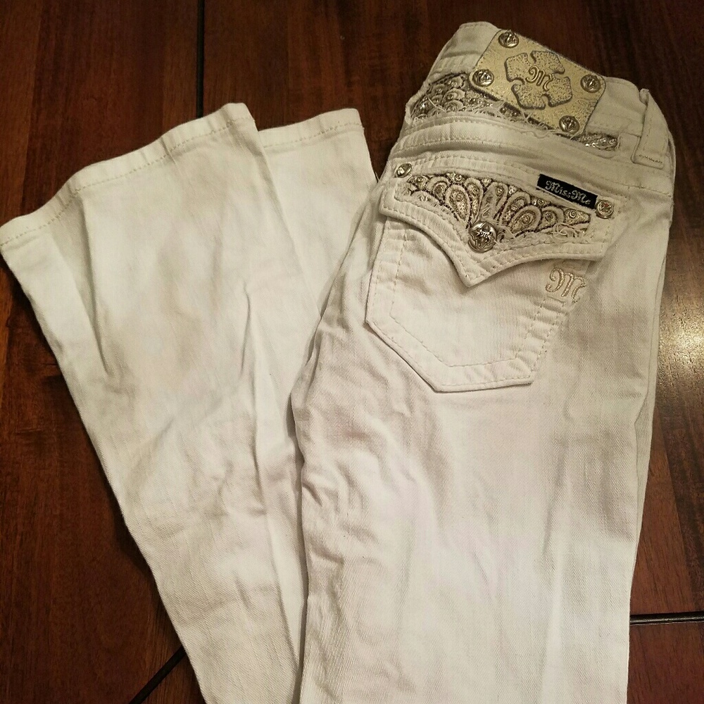 Miss Me White Bootcut Jeans