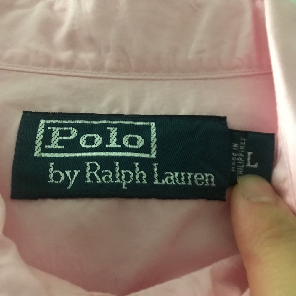 Pink men's dress shirt large summer cool