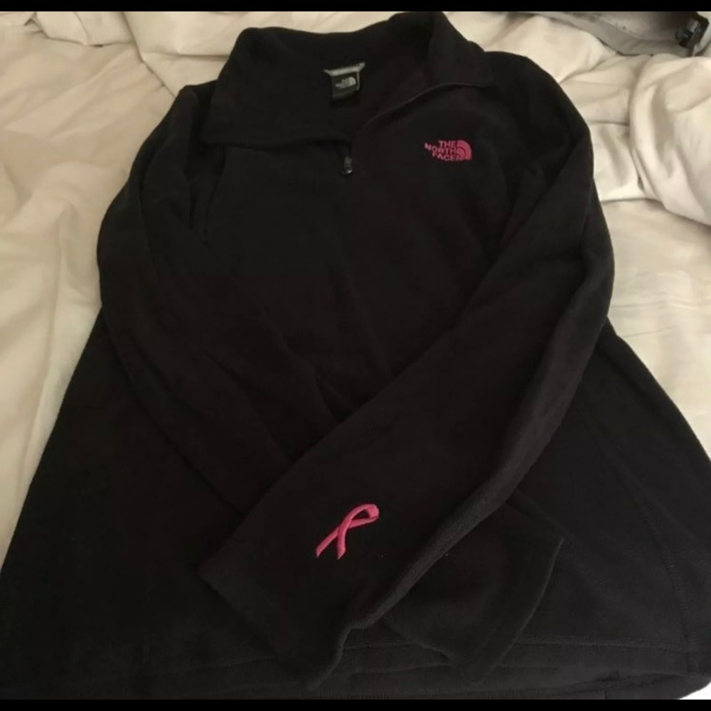 The North Face Pink Ribbon Black Fleece. Size Med