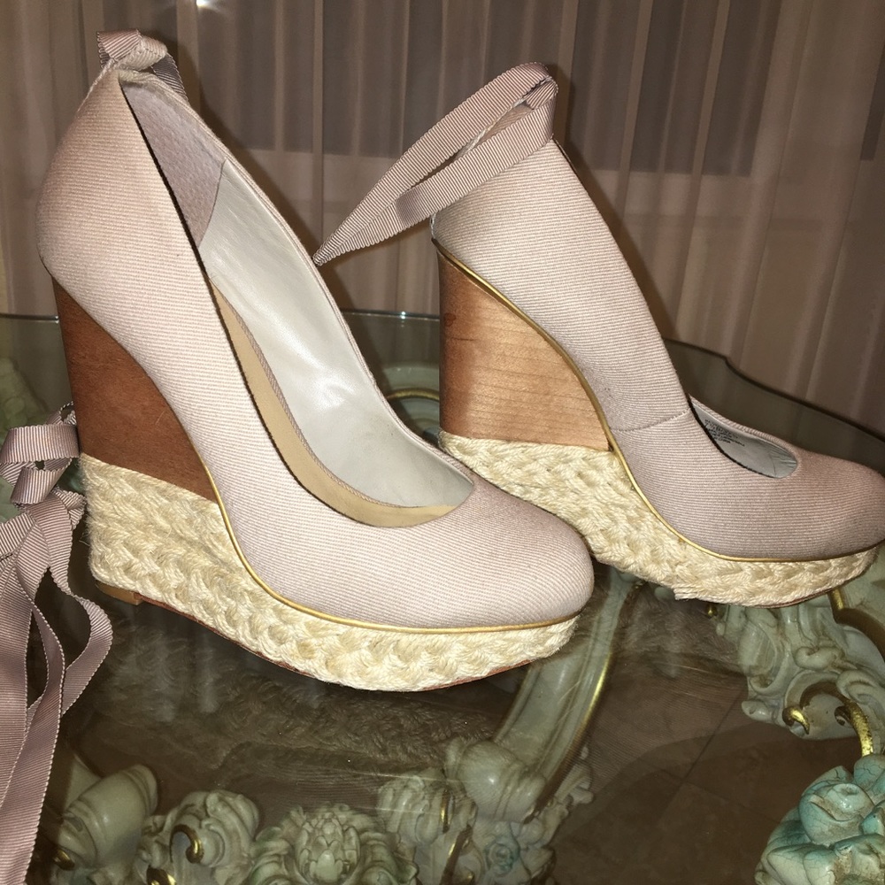 BCBGMAXAZRIA Ankle Tie Lace Up Espadrilles