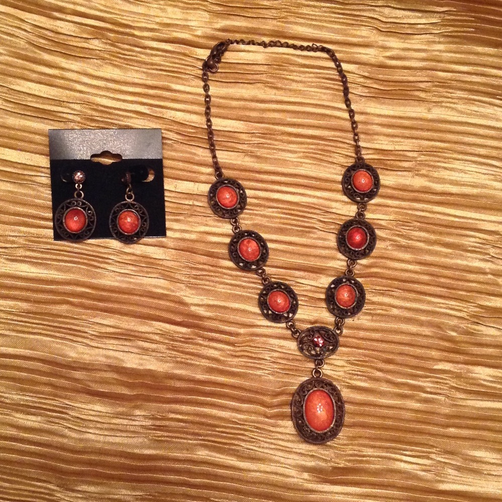 Set of Necklace and Earrings