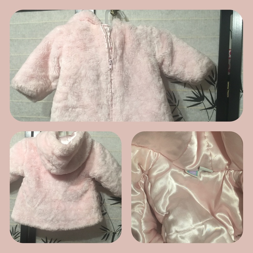 Little Me light Pink cozy jacket