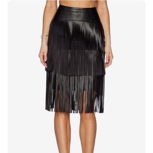 BCBG RASHEL Fringe-Detail skirt
