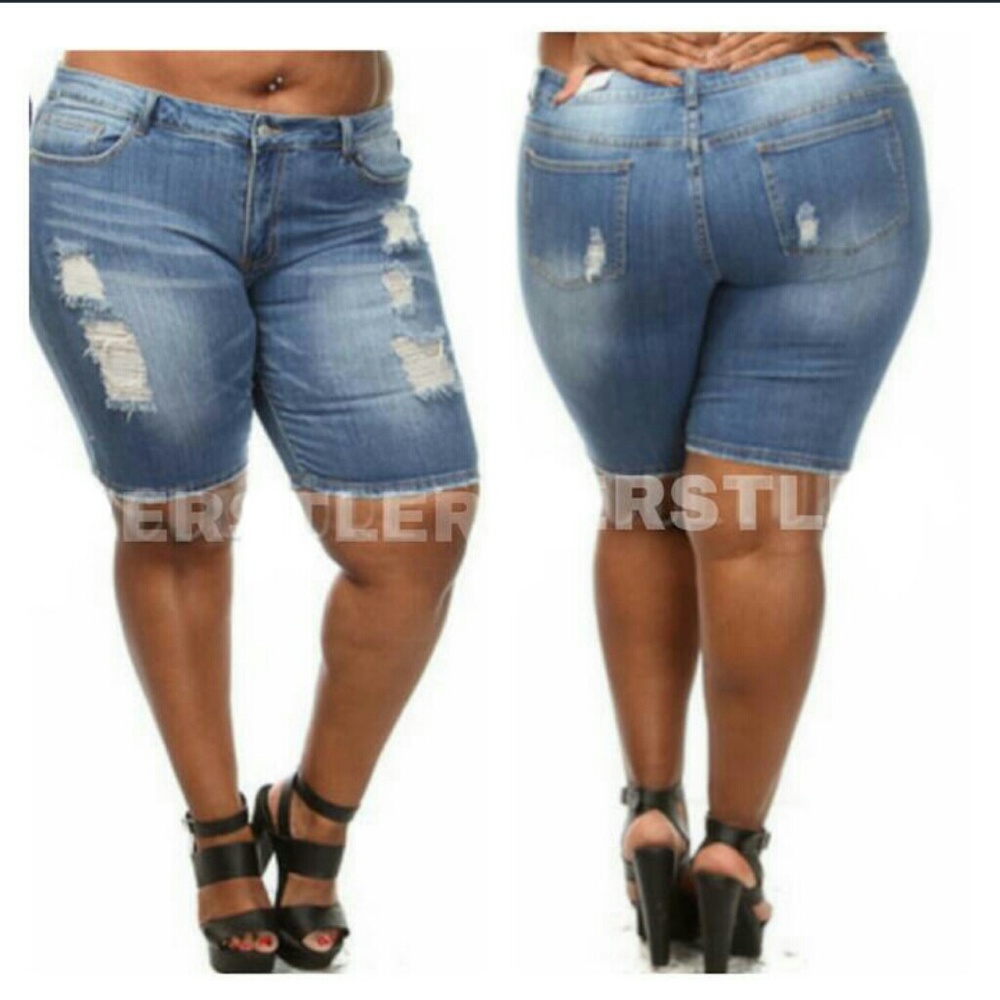 Denim Plua Shorts