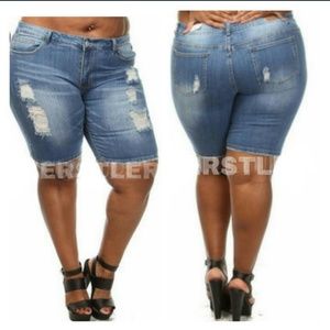 Denim Plua Shorts