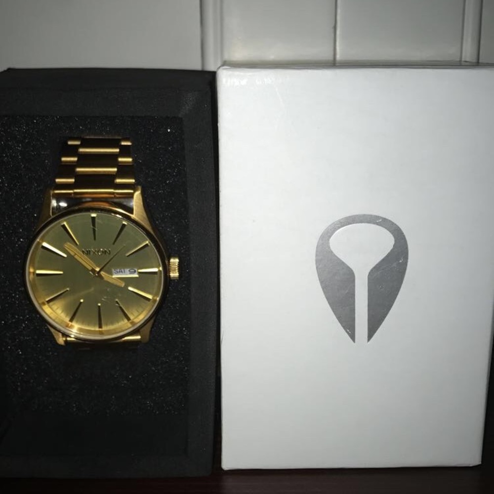 Gold Stainless Steel Nixon Timepiece