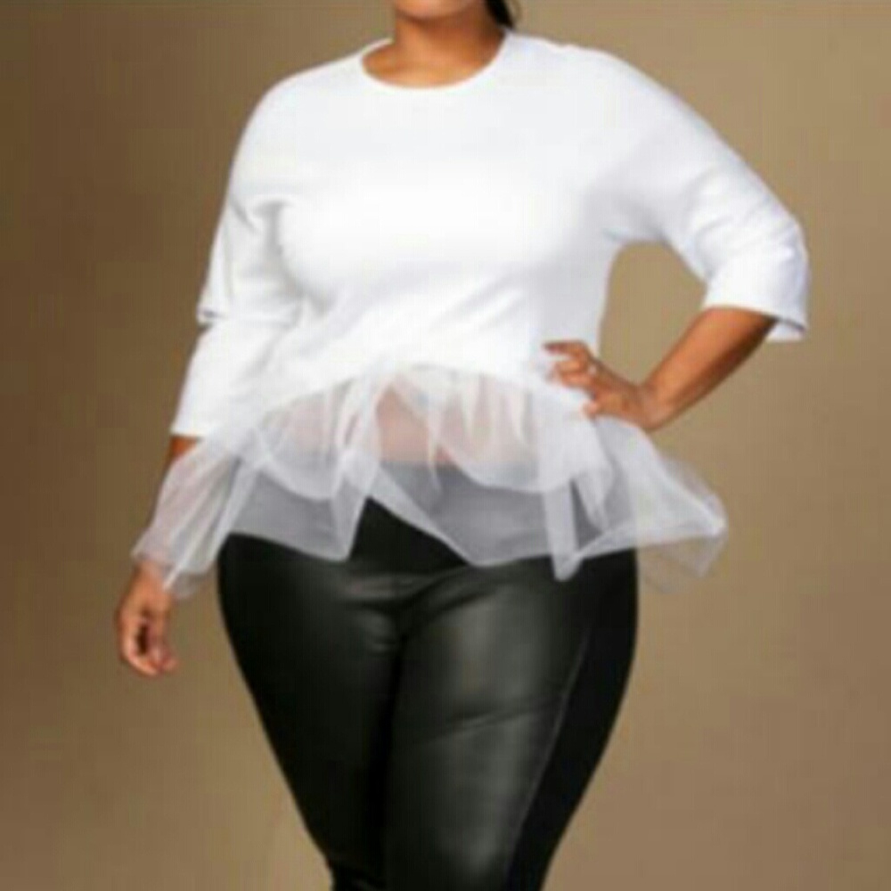 Tulle Half Sleeve Shirt