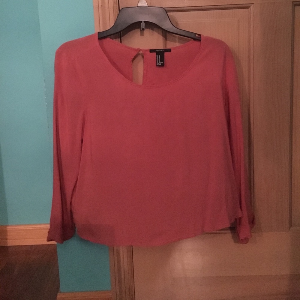 Forever 21 Slit Back Crop Top