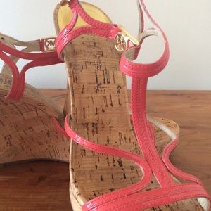 Michael Kors Cicely Peach patent T-strap NWOT