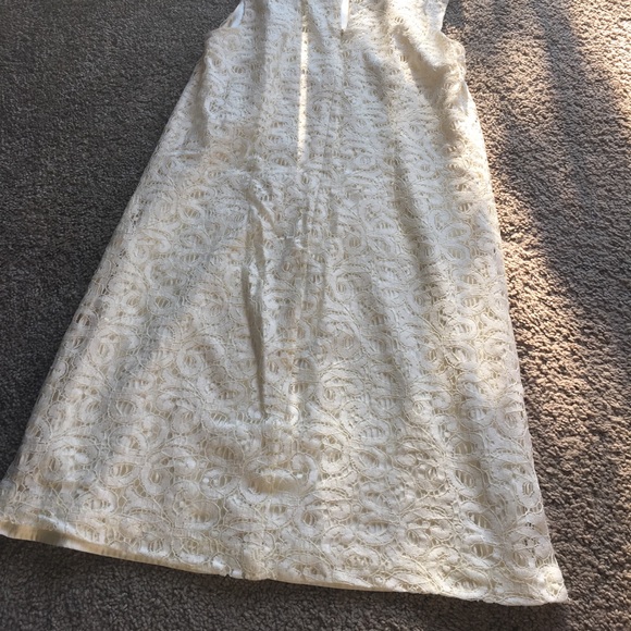 Loft Beige Laced Dress - Picture 3 of 3
