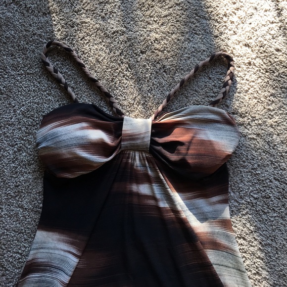 Brown two toned dress - Picture 2 of 4