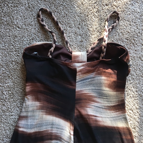 Brown two toned dress - Picture 4 of 4