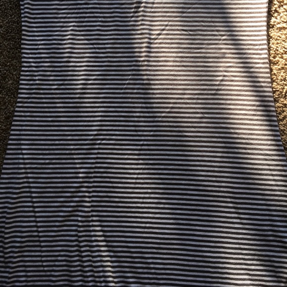 Grey & white striped dress. - Picture 2 of 3