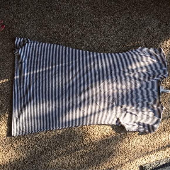 Grey & white striped dress. - Picture 3 of 3