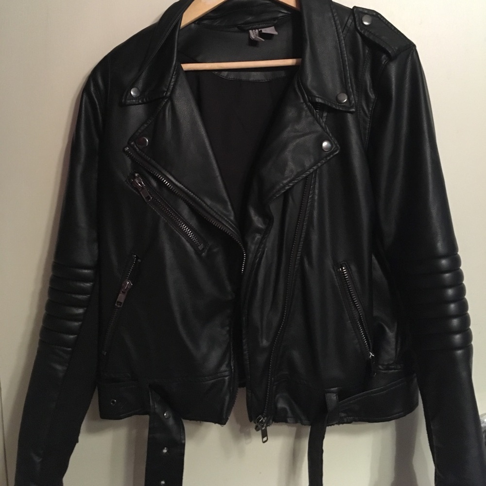 Vegan leather Motorcycle jacket
