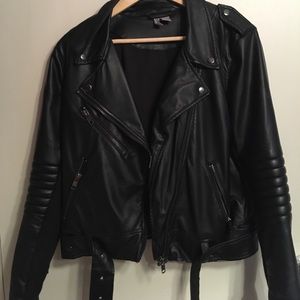 Vegan leather Motorcycle jacket