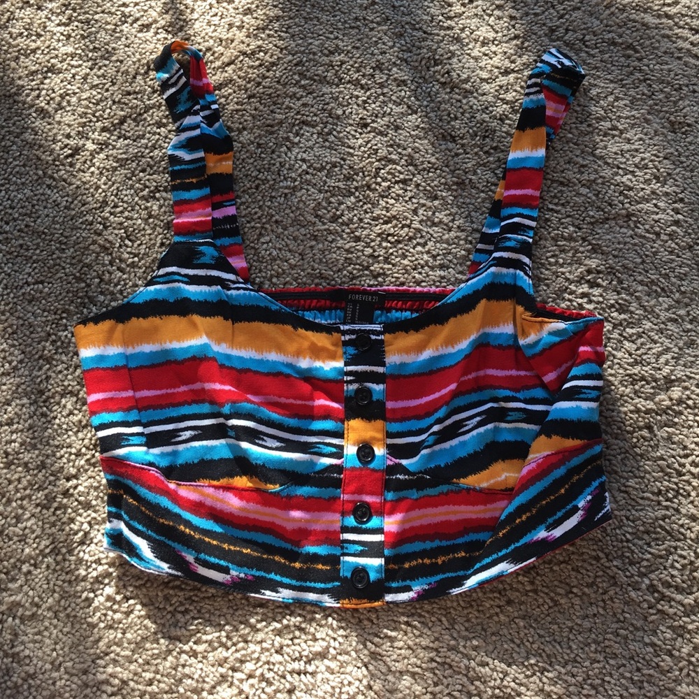 Multi-colored crop top