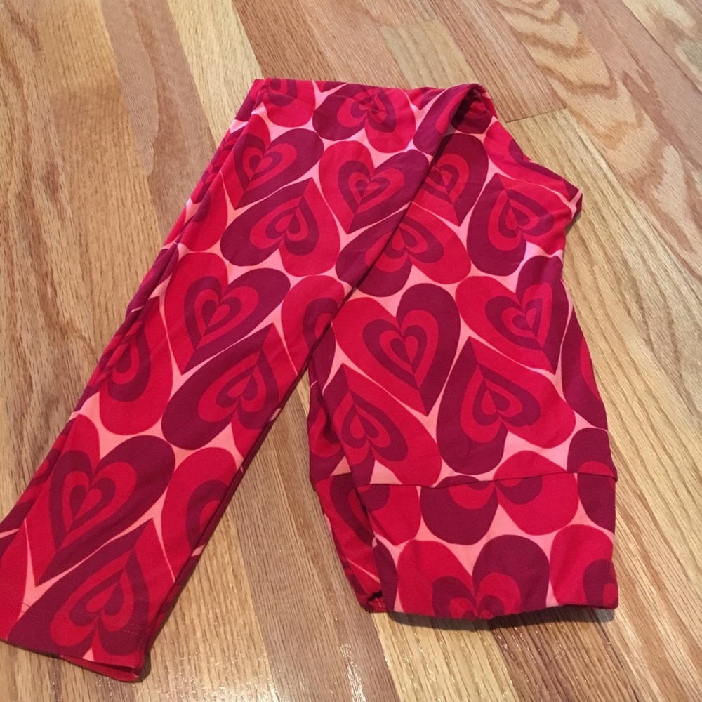 LuLaRoe One Size Heart Leggings