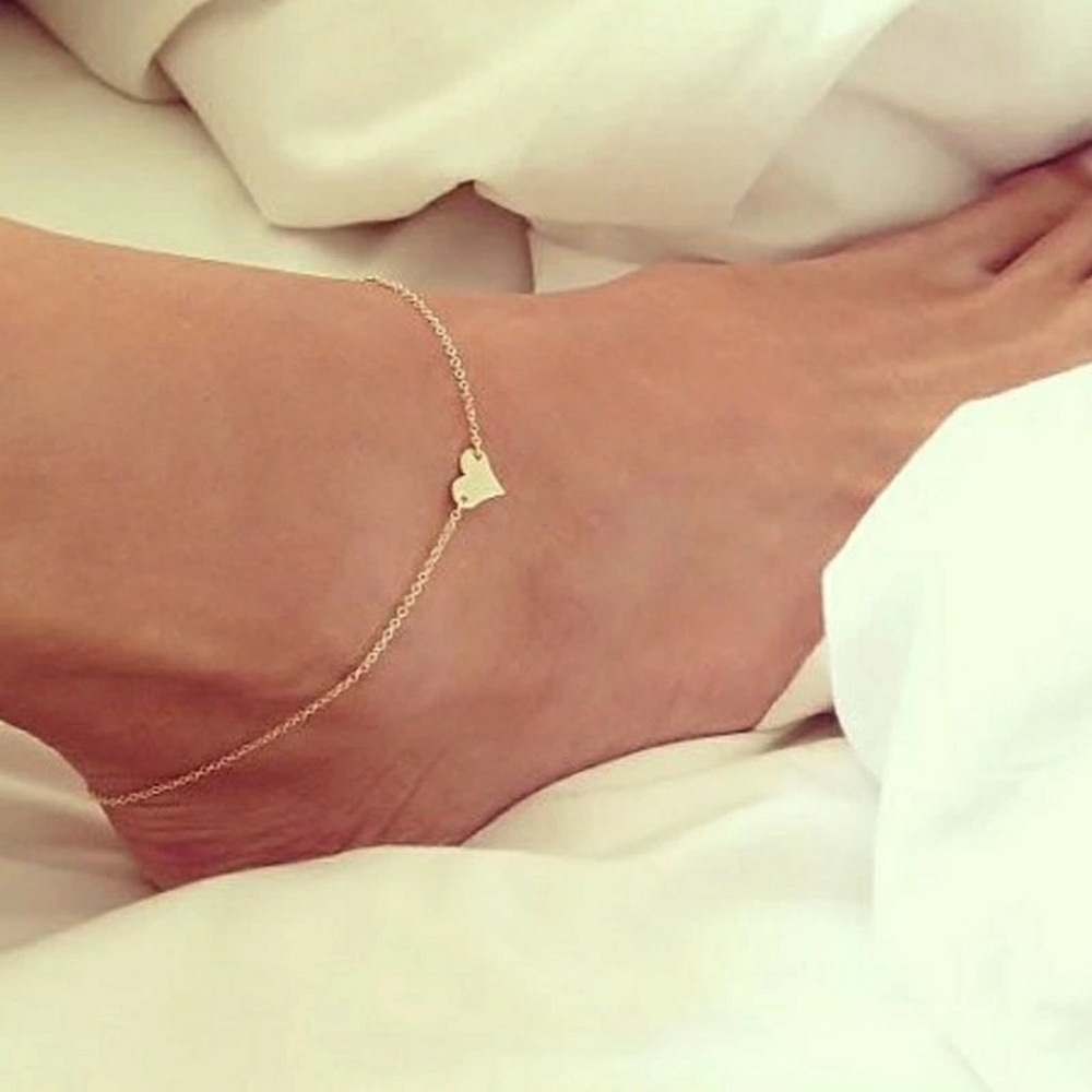 Gold Love Heart Fashion Anklet