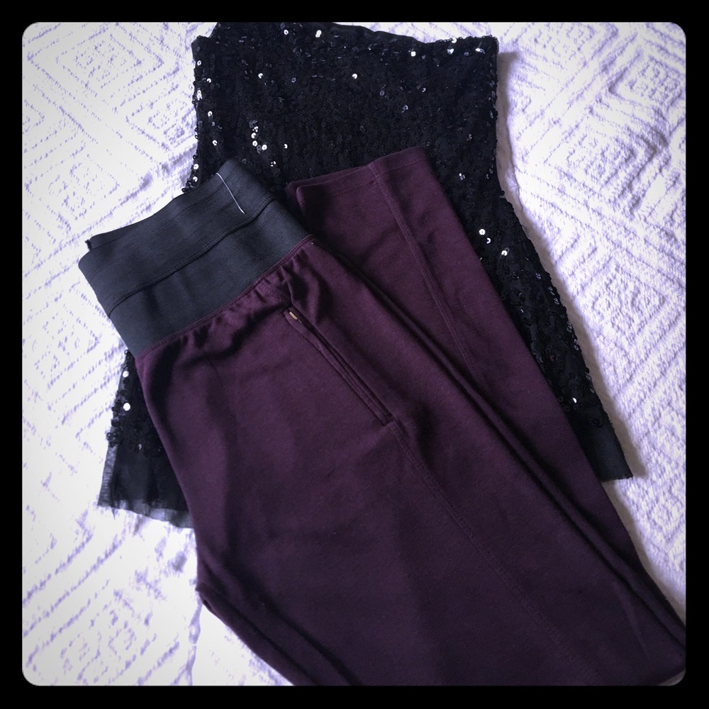 Lovely deep purple high waist leggings!