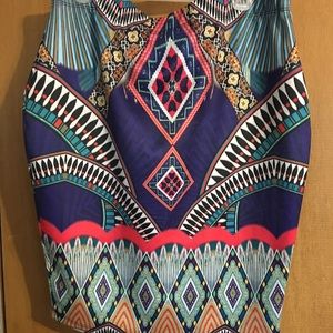 Plus size graphic pencil skirt