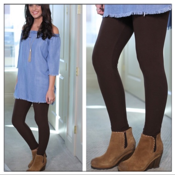 SOLD ON POSHMARK Super Soft Brown Leggings - Picture 3 of 4