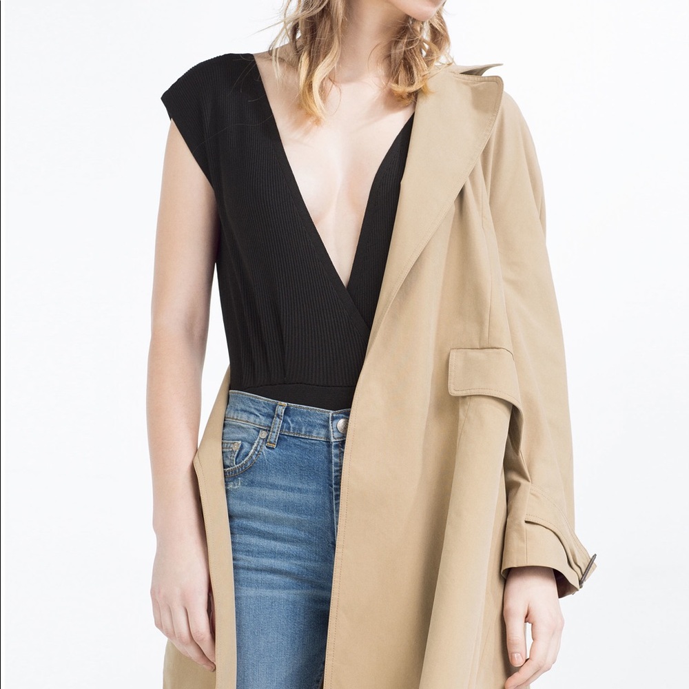 Zara Plunging Neckline Bodysuit