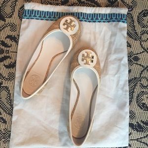 Tory Burch Revia Raffia Flats